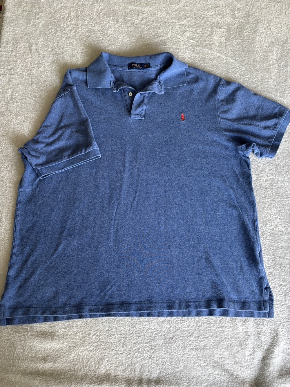 Polo Ralph Lauren Men’s Blue Short Sleeve Cotton Polo 2XB 2XL Big  EUC